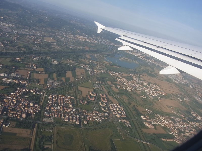 飛行機からフィレンツェの風景