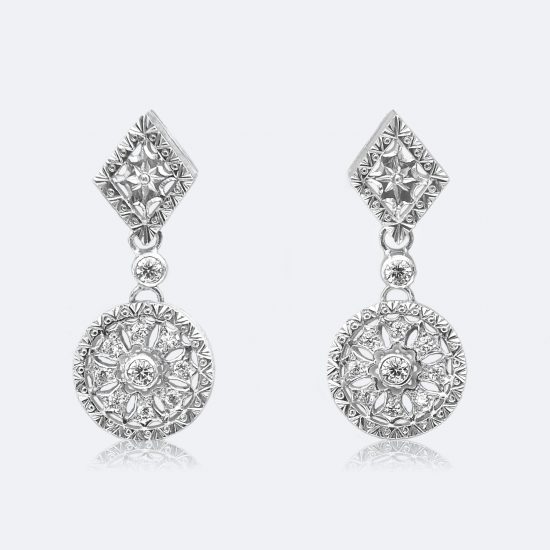 フィレンツェ透かし彫りのイヤリング