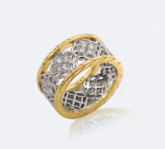 フィレンツェ透かし彫りのダイヤリング