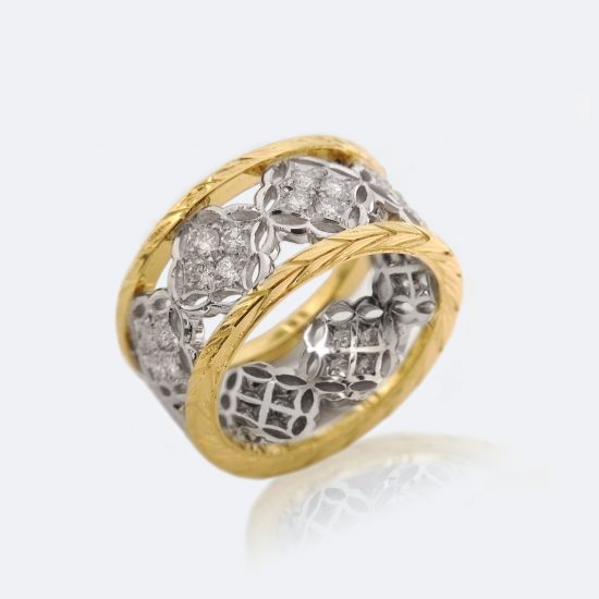 フィレンツェ透かし彫りのダイヤリング