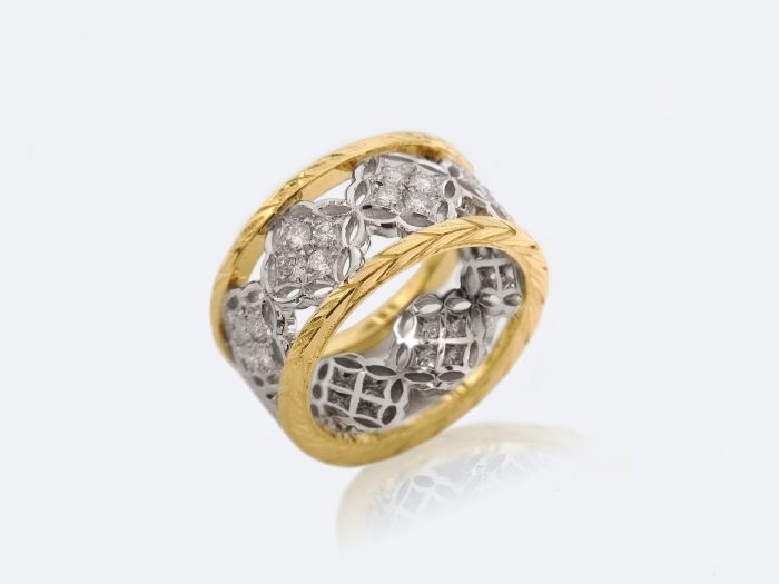 フィレンツェ透かし彫りのダイヤリング