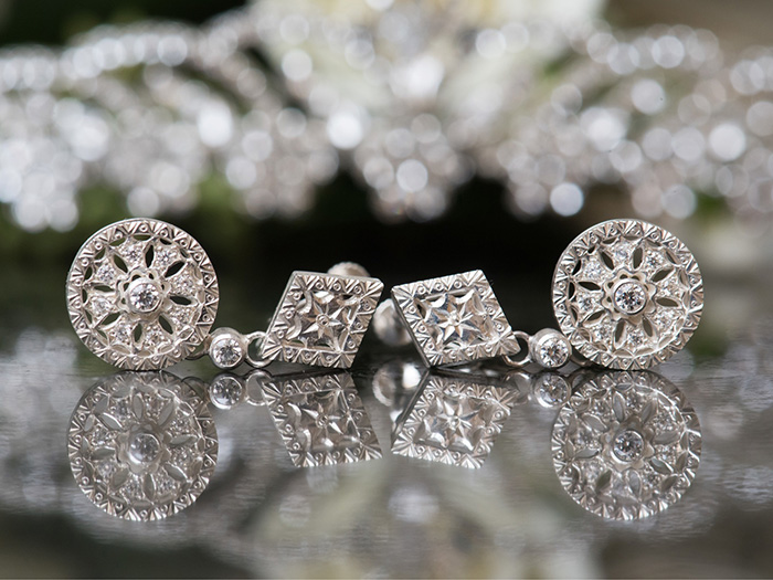 フィレンツェ透かし彫りのイヤリング