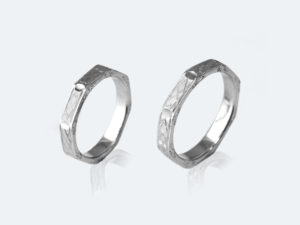 イタリア フィレンツェ彫り マリッジリング