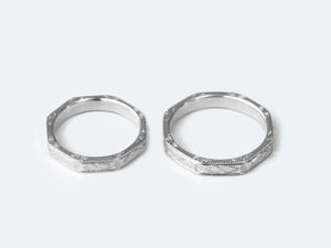 イタリア フィレンツェ彫り マリッジリング