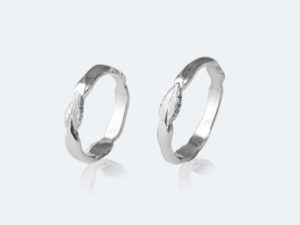 イタリア フィレンツェ彫り マリッジリング