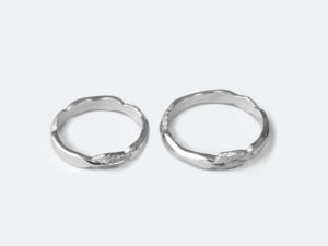 イタリア フィレンツェ彫り マリッジリング