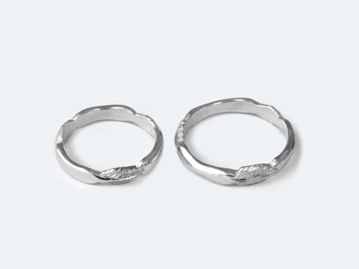 イタリア フィレンツェ彫り マリッジリング