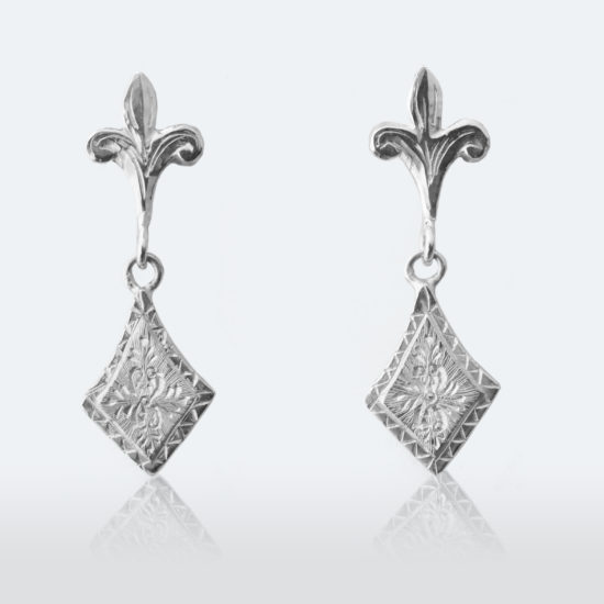 フィレンツェ彫りイヤリング