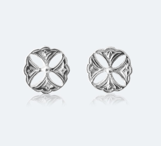 フィレンツェ彫りクロスピアス