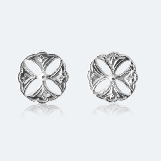 フィレンツェ彫りクロスピアス