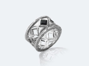 フィレンツェ透かし彫りのオーダーメンズリング