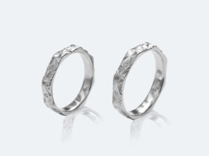 イタリア フィレンツェ彫り マリッジリング