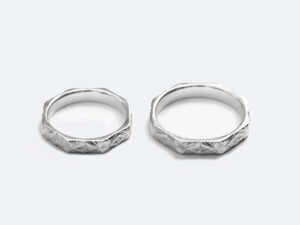 イタリア フィレンツェ彫り マリッジリング