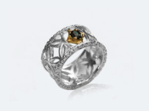 フィレンツェ透かし彫りのオーダーメンズリング