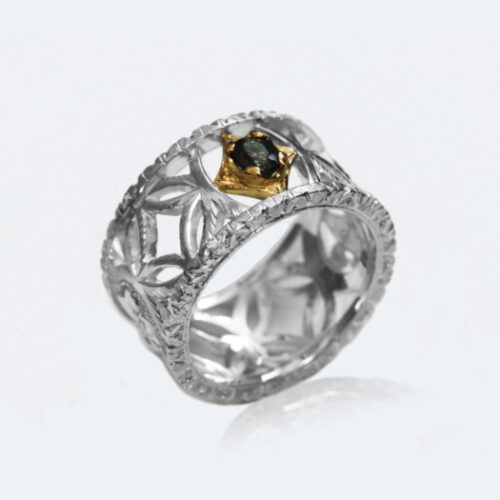 フィレンツェ透かし彫りのオーダーメンズリング