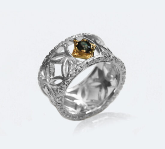 フィレンツェ透かし彫りのオーダーメンズリング