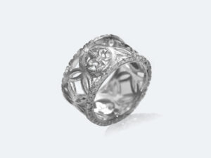 フィレンツェ透かし彫りのオーダーメンズリング