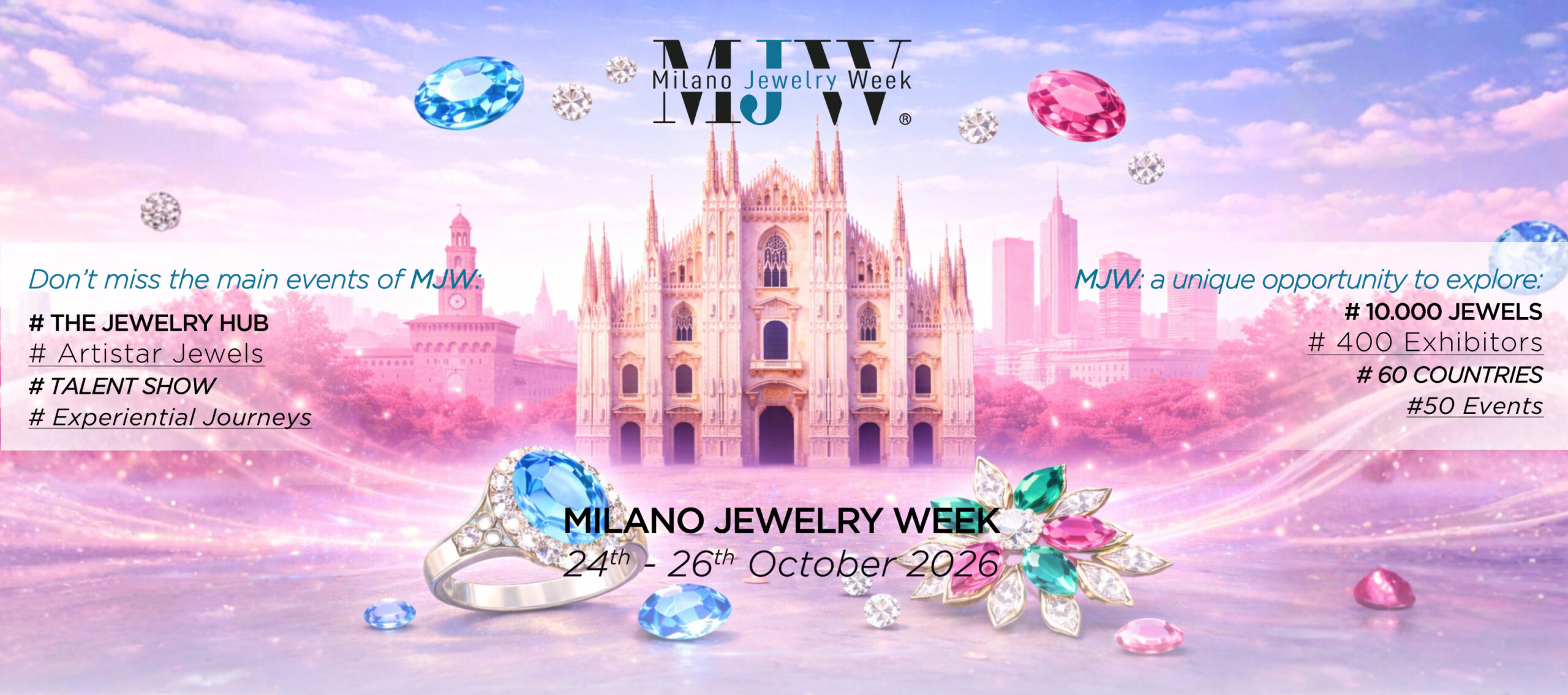 Milano Jewelry Week 2026 公式ビジュアル|2026年10月24日〜26日
